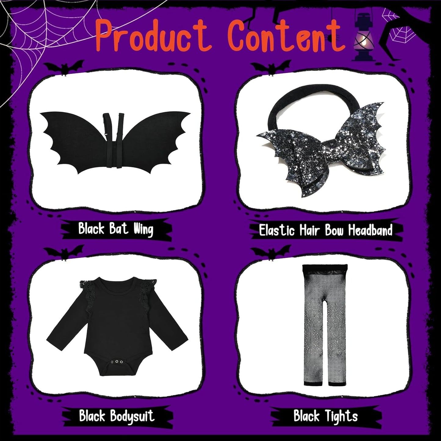 Halloween Toddler Bat Costume for Baby Girl Boy with Black Bat Wing Ruffle Long Sleeve Romper Bodysuit Goth Bow Headband