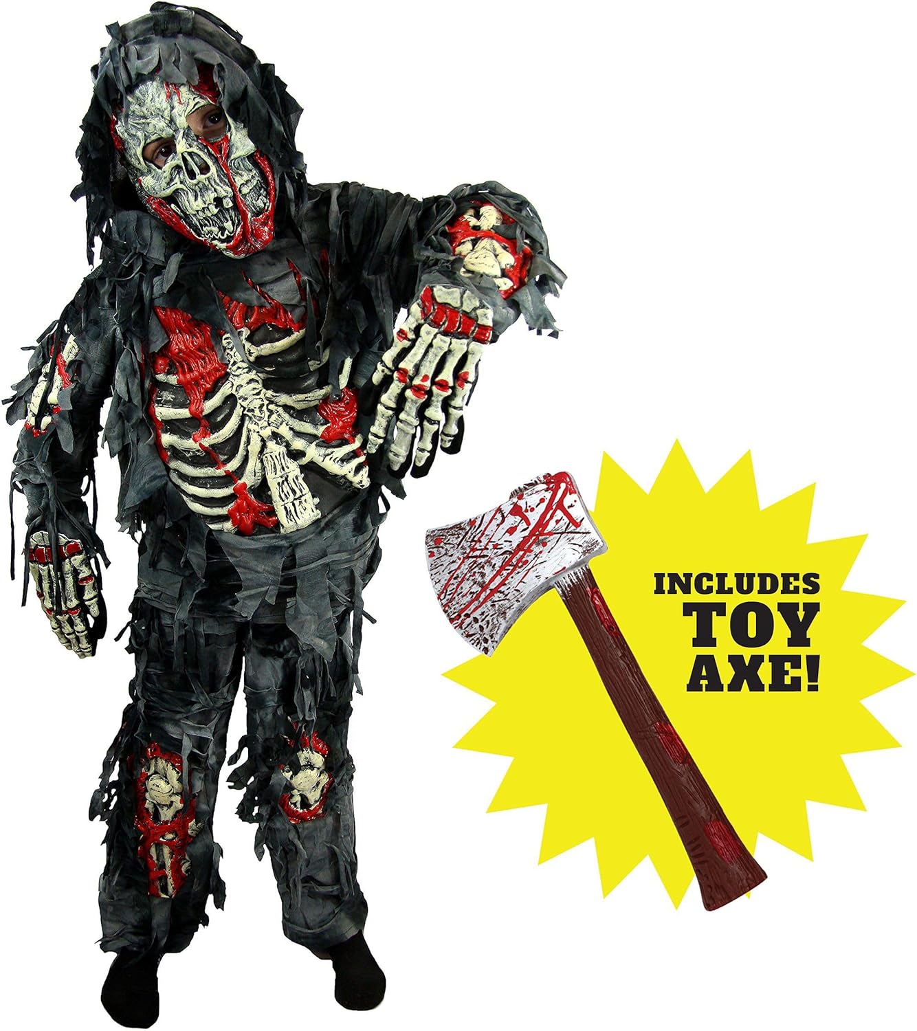 Spooktacular Creations Zombie Costume for Kids, Scary Halloween Costume for Boys, Halloween