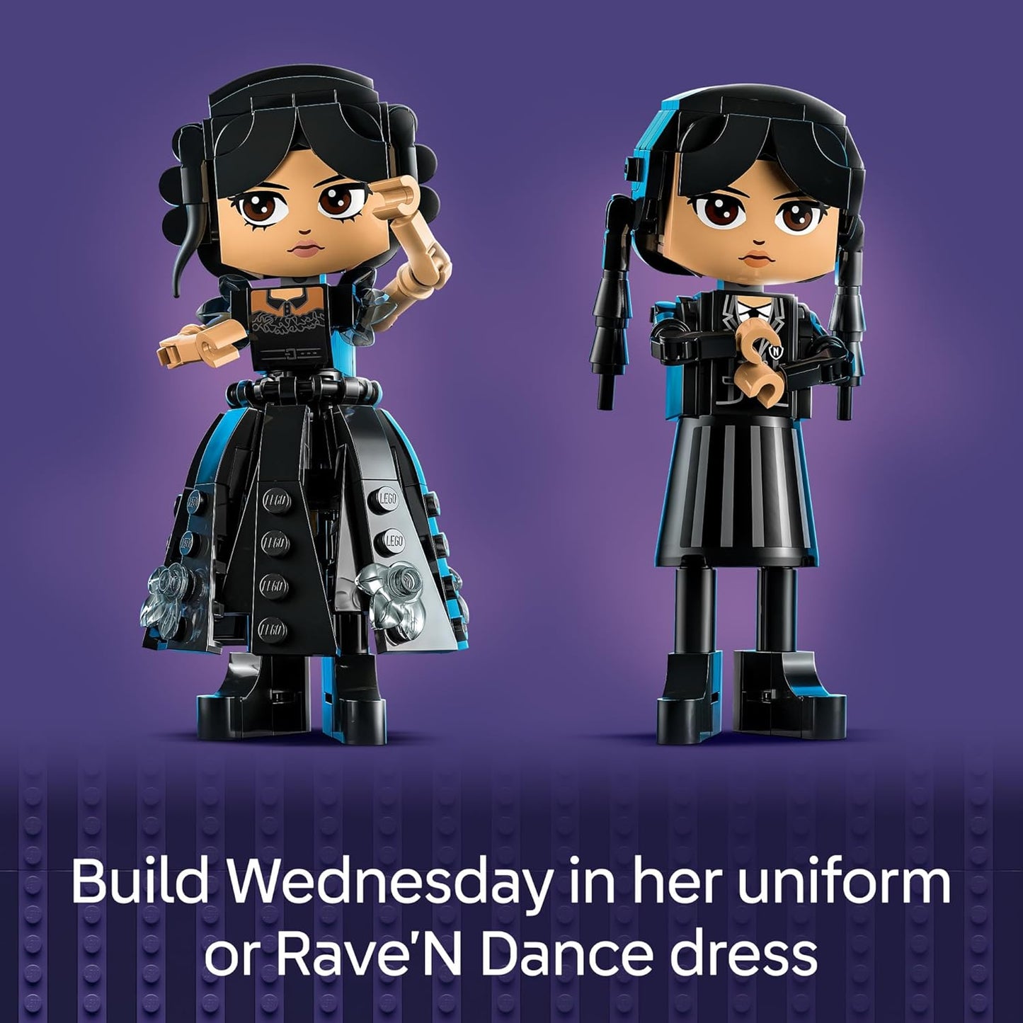 LEGO Wednesday Addams Figure - Building Toy for Kids, Girls & Boys, Ages 10+ - Collectible Wednesday Addams Doll with Display for Fans - Gift Idea for Birthday - 76780