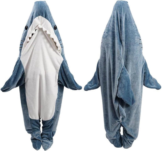 Gudina Shark Blanket Hoodie Onesie, Shark Onesie Adult, Shark Sleeping Bag for Kids