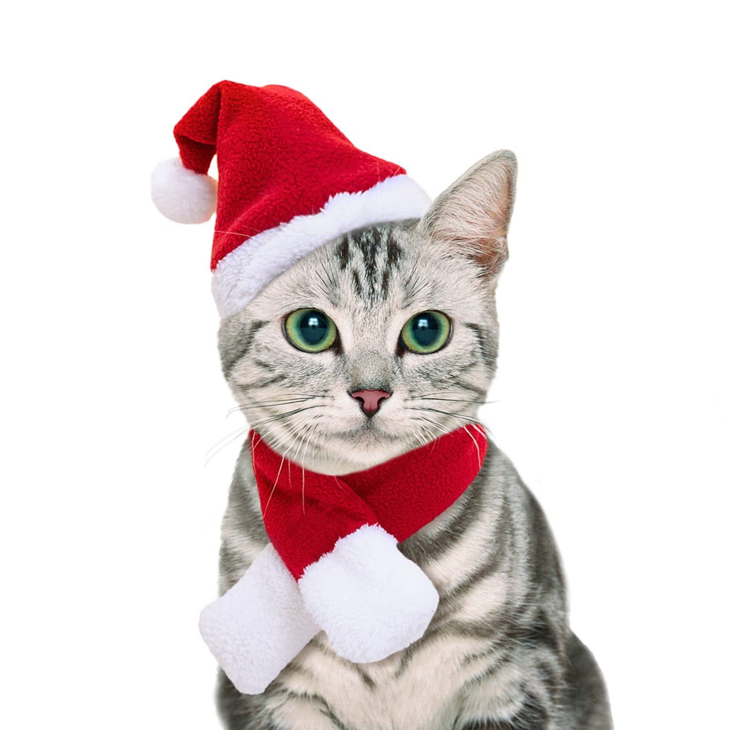 NAMSAN Pet Sailor Costume for Cats Small Dogs, Cat Halloween Costumes, Small Dog Sailor Outfit, Cat Sailors Hat with Tie Collar, Pet Navy Costume for Kitten Puppy Statue Toys Decoration