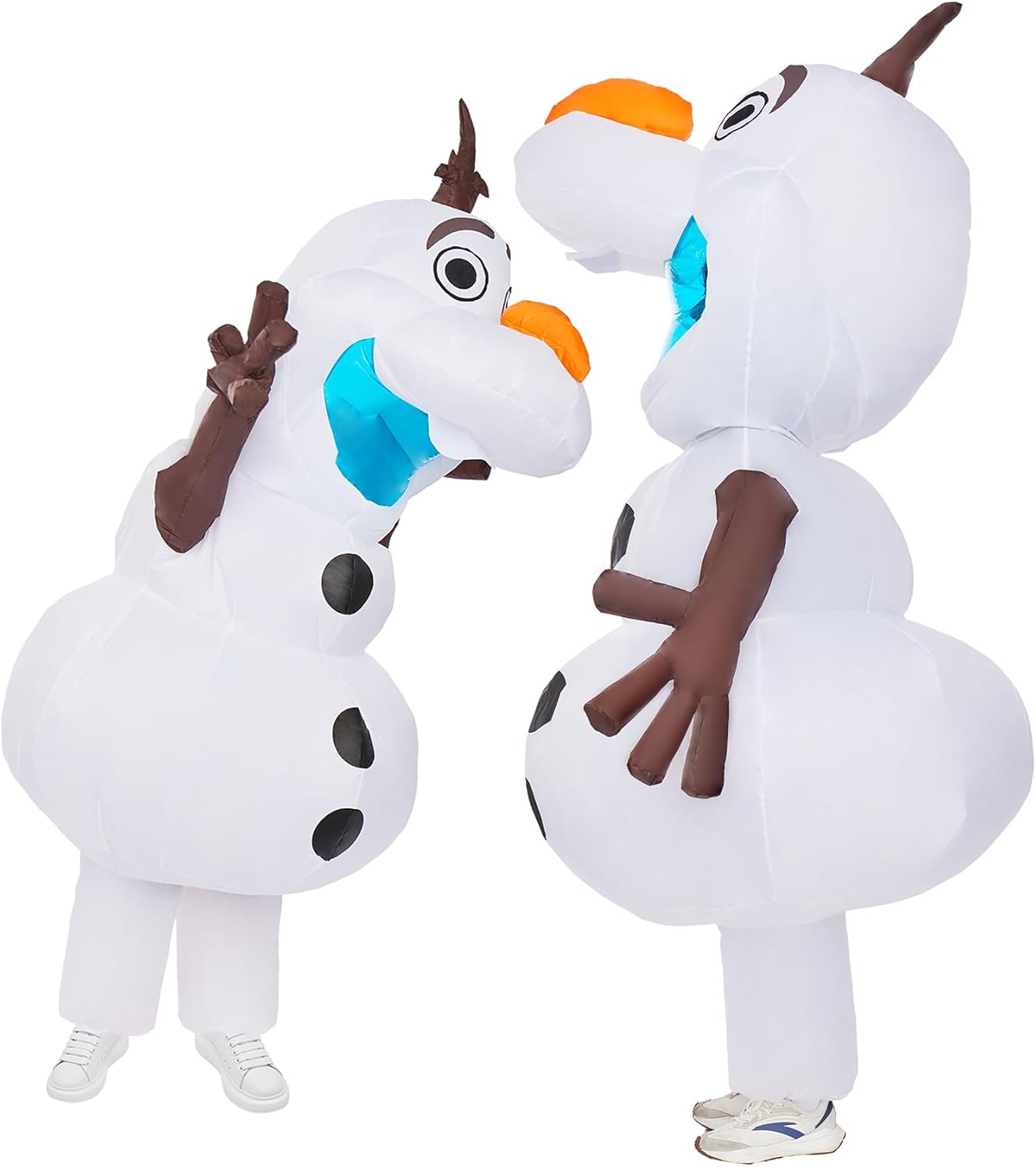 Longteng Olaf Costume Adult Inflatable Costume Men Fancy Dress Halloween Blow Up Suit Cosplay Party