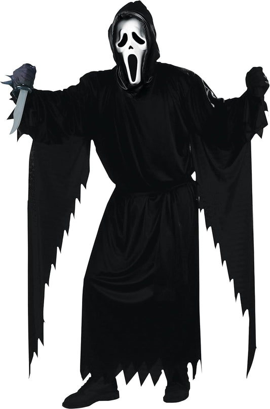 Fun World mens Adult Scream Ghost Face Costume, Black, One Size US