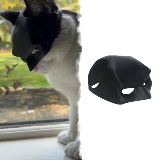 Cat Bat Mask Halloween Costumes Accessories for Cats, Cat Bat Cosplay Apparel (Medium, Black Bat)