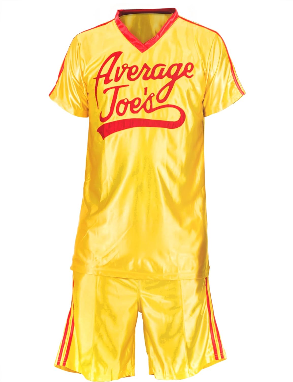 Ripple Junction Dodgeball Average Joe's Adult Yellow Jersey Halloween Costume Set Cosplay - Officially Licensed