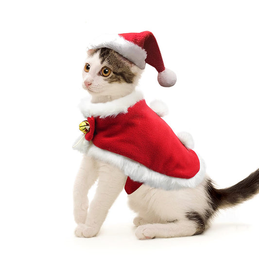 NAMSAN Pet Sailor Costume for Cats Small Dogs, Cat Halloween Costumes, Small Dog Sailor Outfit, Cat Sailors Hat with Tie Collar, Pet Navy Costume for Kitten Puppy Statue Toys Decoration