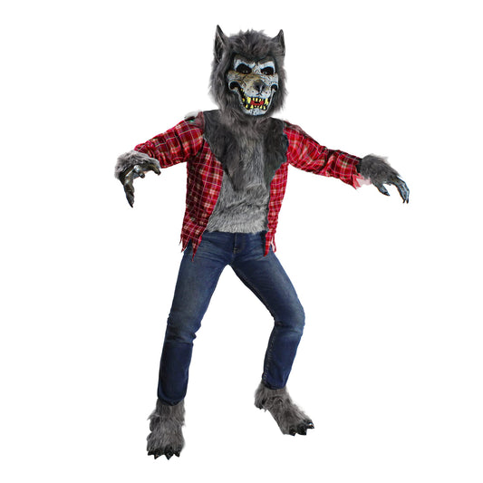 Spooktacular Creations Boy Howling Werewolf Costume with Mask, Halloween Costume for Kids, Wolf Outfit Kids