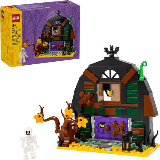 LEGO Halloween Barn Building Toy for Kids - Room Decor & Pretend Play Set for Boys & Girls, Ages 9+ - Gift for Halloween or Birthdays - Includes Scary Skeleton Minifigure - 40721