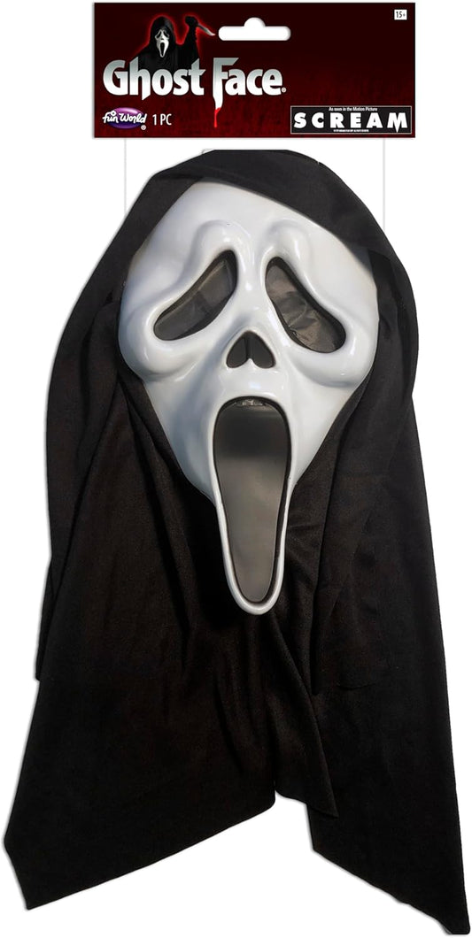 Ghost Face Mask With Shroud