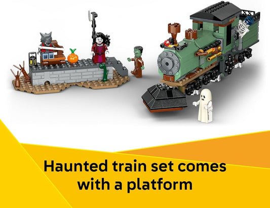LEGO Creator 3 in 1 Haunted Mansion Building Toy for Kids - Halloween Building Blocks & Learning Toy for Girls & Boys, Ages 9+ - Build a Haunted House, Train, or Ship - Gift for Birthdays - 31167