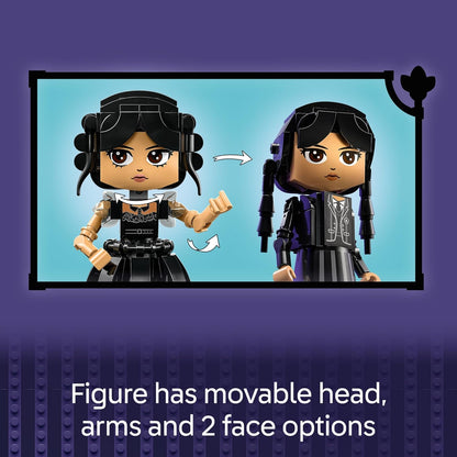 LEGO Wednesday Addams Figure - Building Toy for Kids, Girls & Boys, Ages 10+ - Collectible Wednesday Addams Doll with Display for Fans - Gift Idea for Birthday - 76780