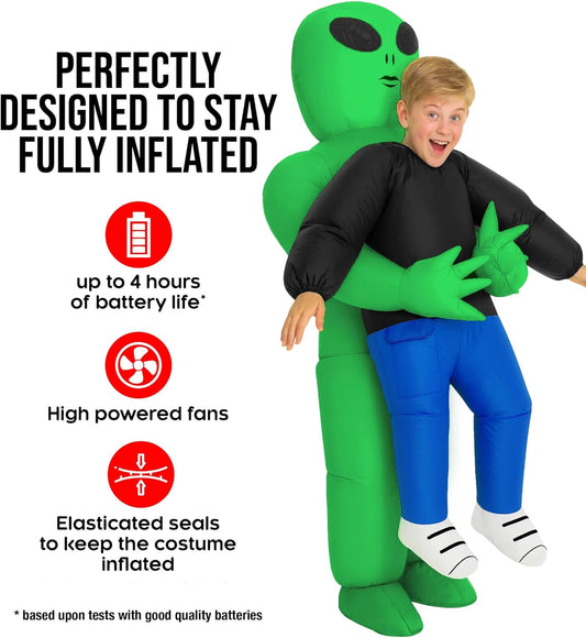 Morph Kids Alien Costume, Blow Up Inflatable Alien Costumes for Boys, Halloween Costumes for Kids, Boys Halloween Costume