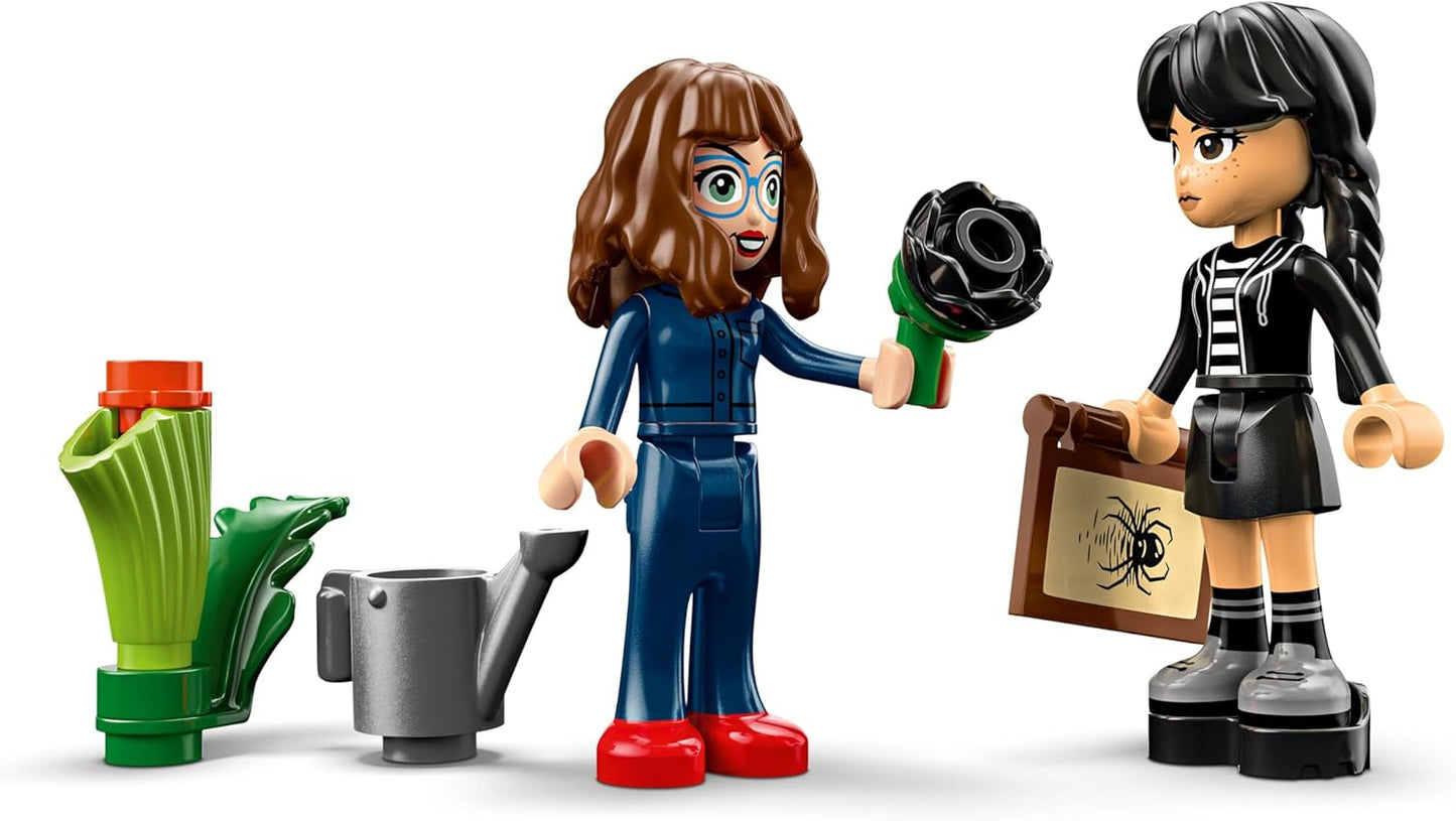 LEGO Wednesday Black Dahlia Flower Building Toy - Pretend Play Set for Girls & Boys, Ages 9+ - with Wednesday Addams & Professor Minidolls - Building Blocks for Kids - Gift Idea for Birthdays - 76784