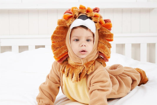 Spooktacular Creations Halloween Lion Costume Toddler with Toy Zebra, Kids Lion Costume for Baby Halloween Dress Up Party