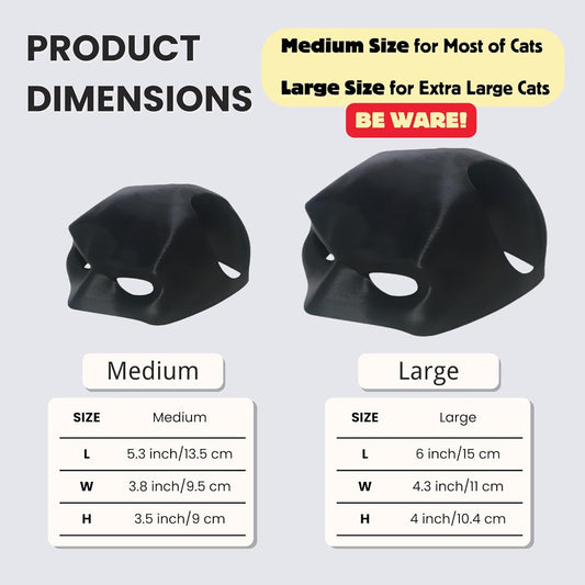 Cat Bat Mask Halloween Costumes Accessories for Cats, Cat Bat Cosplay Apparel (Medium, Black Bat)