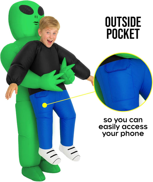 Morph Kids Alien Costume, Blow Up Inflatable Alien Costumes for Boys, Halloween Costumes for Kids, Boys Halloween Costume