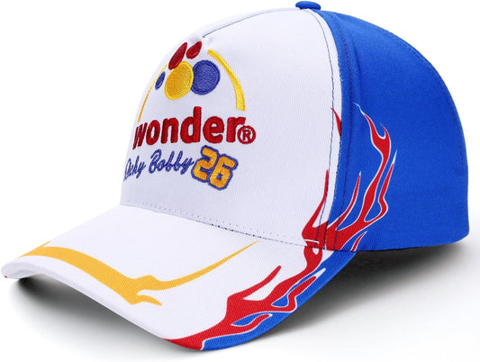 Ricky Bobby Costume Men Short Sleeve Ricky Bobby Shirt Hat Halloween Race Car Driver Costume