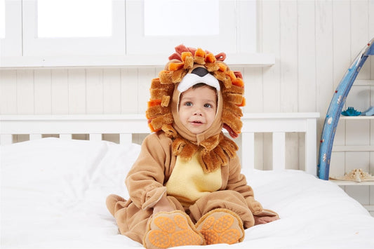 Spooktacular Creations Halloween Lion Costume Toddler with Toy Zebra, Kids Lion Costume for Baby Halloween Dress Up Party