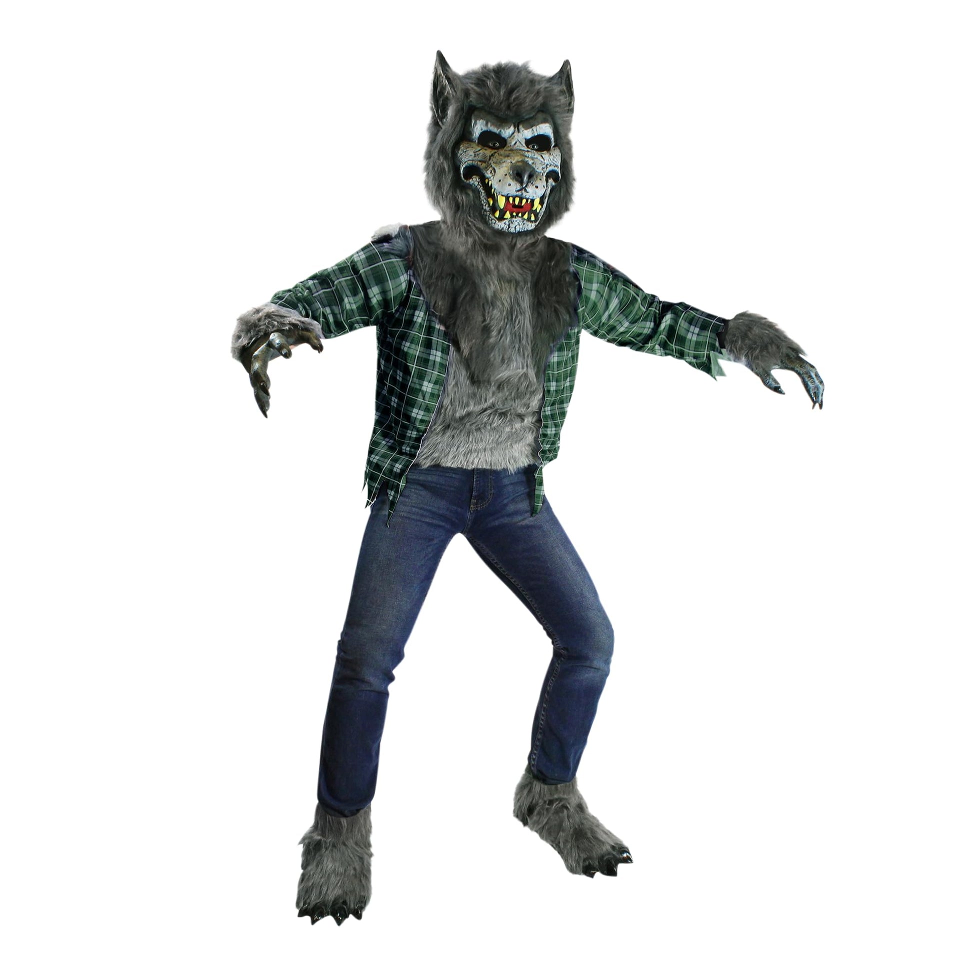 Spooktacular Creations Boy Howling Werewolf Costume with Mask, Halloween Costume for Kids, Wolf Outfit Kids