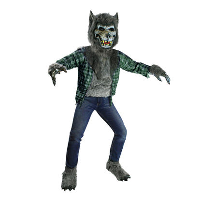 Spooktacular Creations Boy Howling Werewolf Costume with Mask, Halloween Costume for Kids, Wolf Outfit Kids
