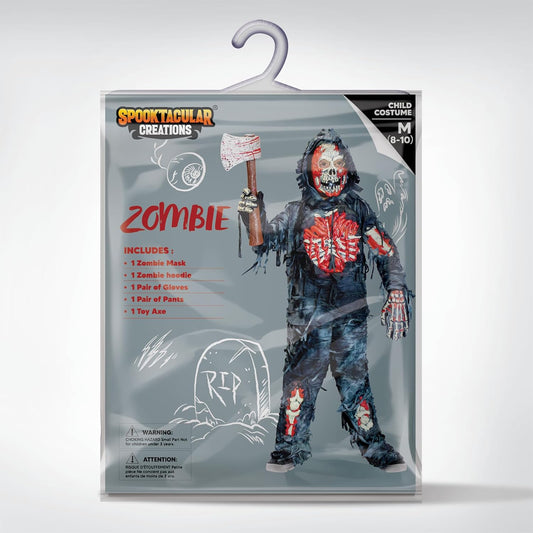 Spooktacular Creations Zombie Costume for Kids, Scary Halloween Costume for Boys, Halloween