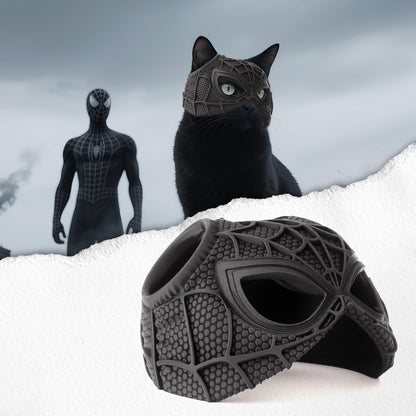 Cat Bat Mask Halloween Costumes Accessories for Cats, Cat Bat Cosplay Apparel (Medium, Black Bat)