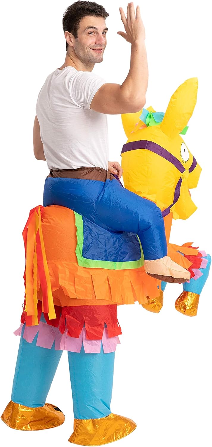 Spooktacular Creations Inflatable Halloween Costume Ride A Pinata Llama, Ride On Inflatable Costume - Adult Unisex One Size