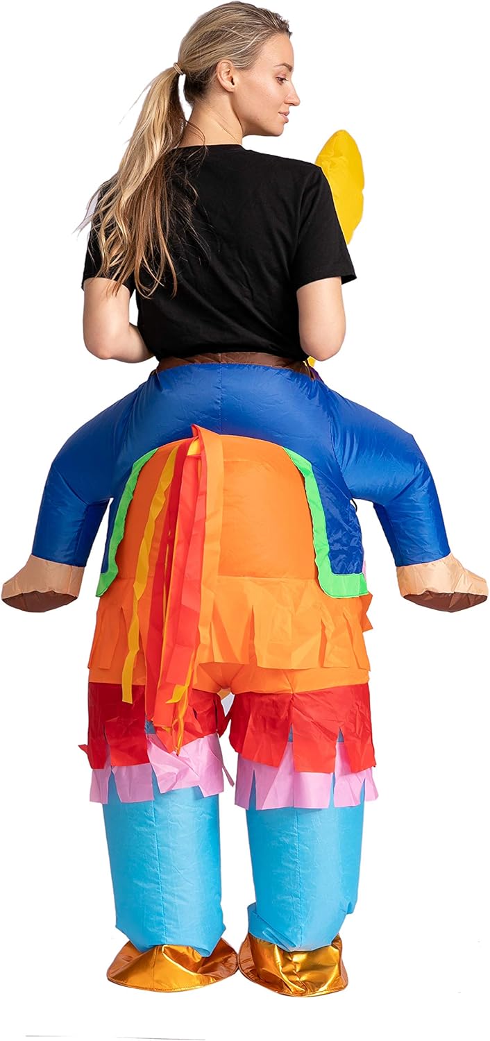 Spooktacular Creations Inflatable Halloween Costume Ride A Pinata Llama, Ride On Inflatable Costume - Adult Unisex One Size