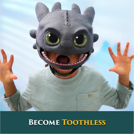 Dreamworks Dragons How To Train Your Dragon, Electronic Blast & Roar Toothless Mask, Kids Dress Up & Pretend Play Costumes for Boys & Girls Ages 4 & Up