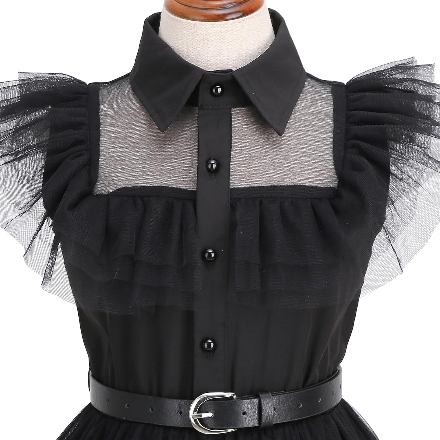Black Costume Dress, 4-13 Years Girls Outfits with Accessories Dress Up Set, Family Halloween Cosplay Party