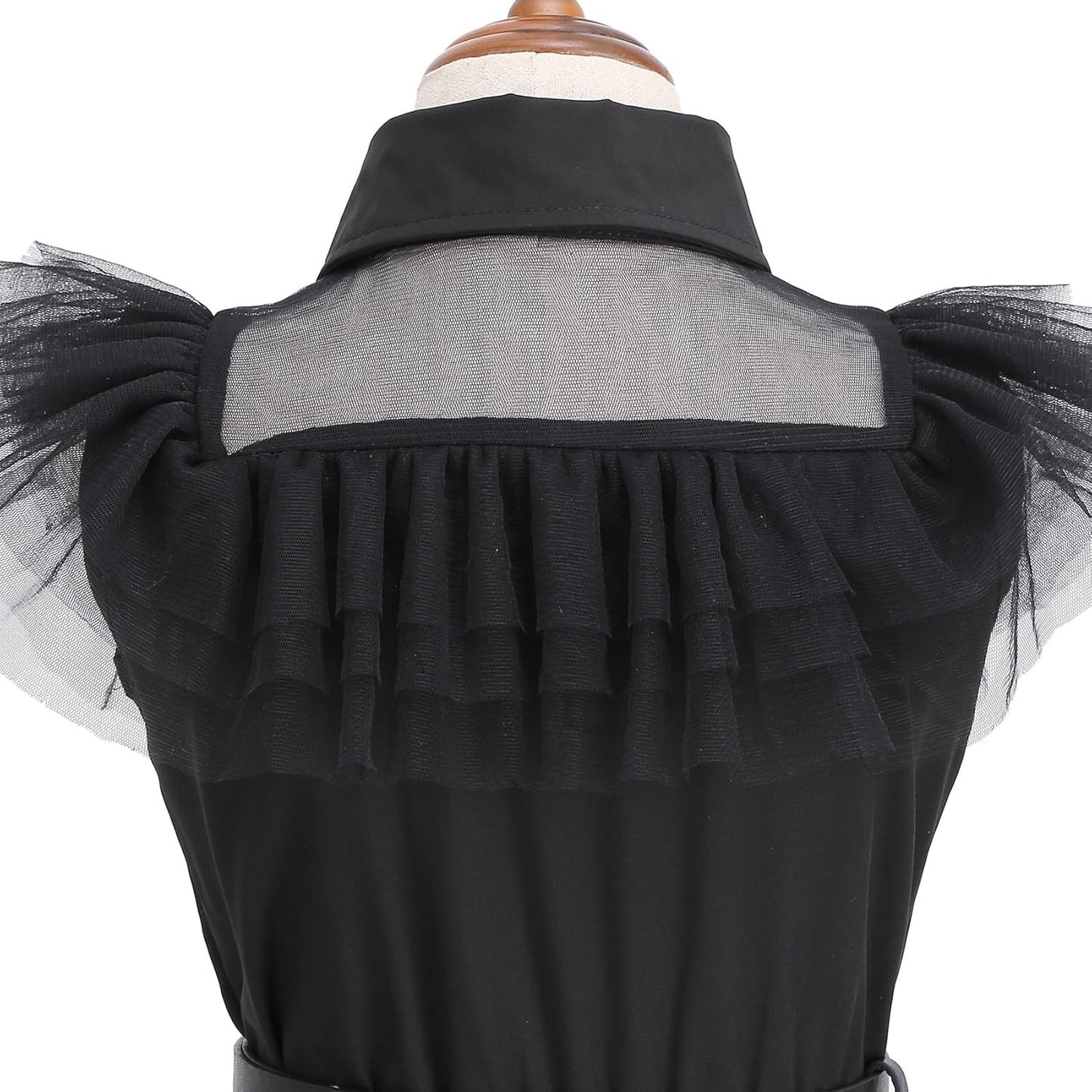 Black Costume Dress, 4-13 Years Girls Outfits with Accessories Dress Up Set, Family Halloween Cosplay Party