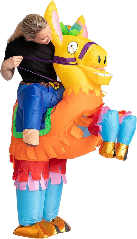 Spooktacular Creations Inflatable Halloween Costume Ride A Pinata Llama, Ride On Inflatable Costume - Adult Unisex One Size