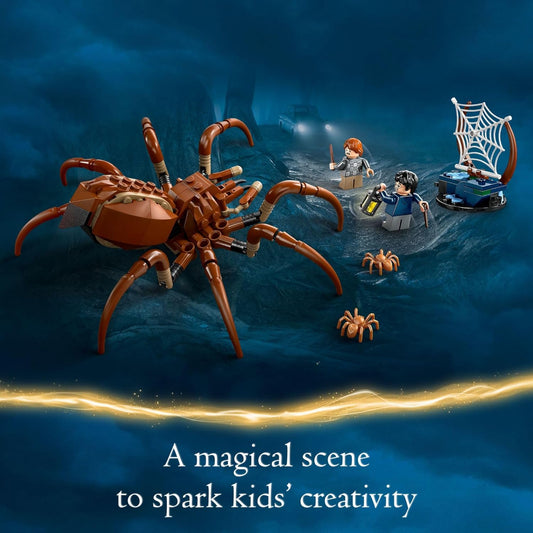 LEGO Harry Potter Aragog in The Forbidden Forest, Spider Toy Playset for Kids, Harry Potter Collectible with Magical Creature and 2 Minifigures, Harry Potter Toy for 7 Year Old Boys and Girls, 76434