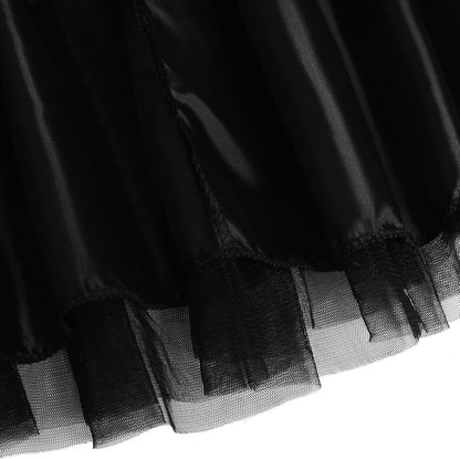 Black Costume Dress, 4-13 Years Girls Outfits with Accessories Dress Up Set, Family Halloween Cosplay Party