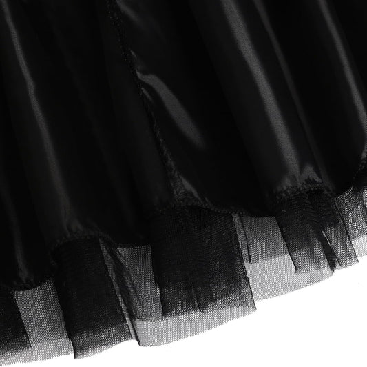 Black Costume Dress, 4-13 Years Girls Outfits with Accessories Dress Up Set, Family Halloween Cosplay Party