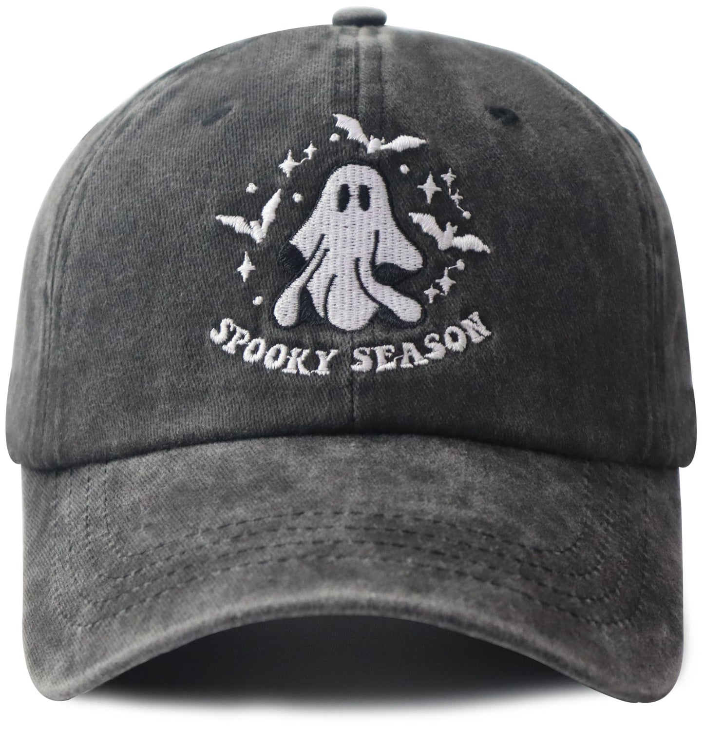 Spooky Season Hat for Men Women, Adjustable Embroidered Halloween Baseball Cap