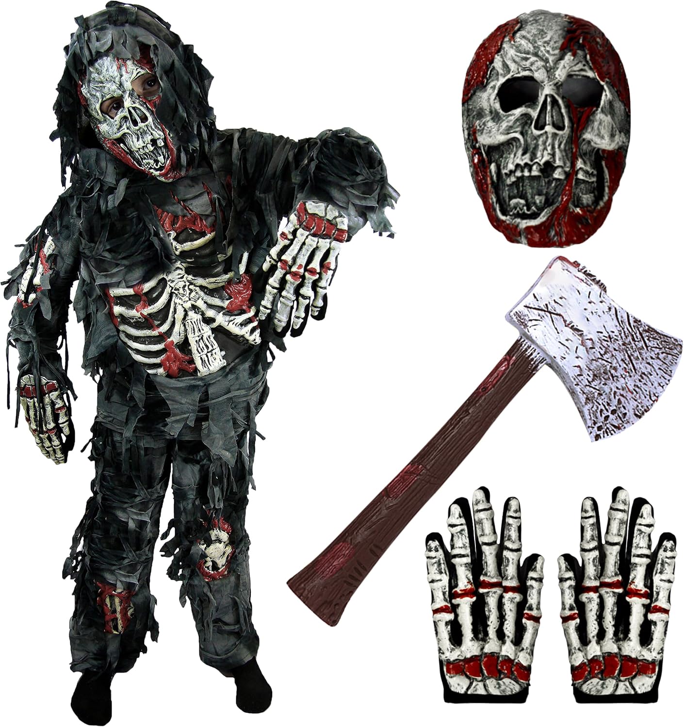 Spooktacular Creations Zombie Costume for Kids, Scary Halloween Costume for Boys, Halloween