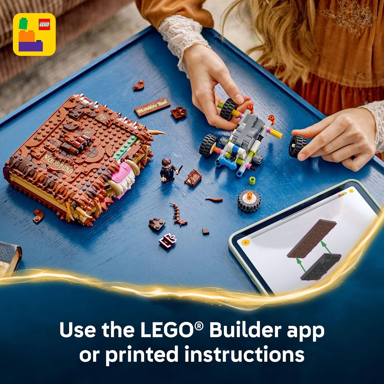 LEGO Harry Potter Chomping Monster Book of Monsters Kids Toy - Pretend Play Set for Boys and Girls, Ages 9+ - Collectible Neville Longbottom Minifigure- Gift Idea for Birthdays and Book Lovers - 76449