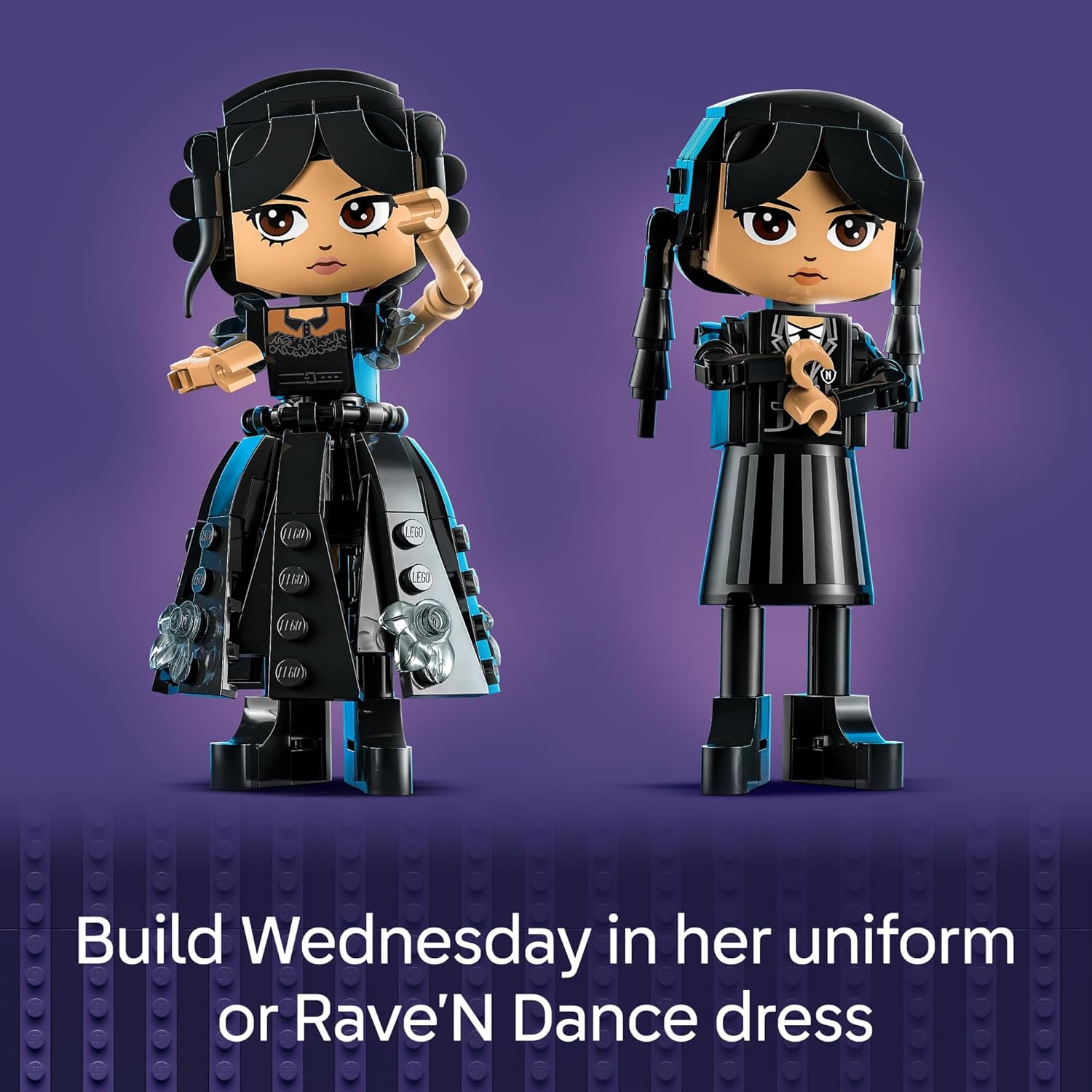 LEGO Wednesday Addams Figure - Building Toy for Kids, Girls & Boys, Ages 10+ - Collectible Wednesday Addams Doll with Display for Fans - Gift Idea for Birthday - 76780
