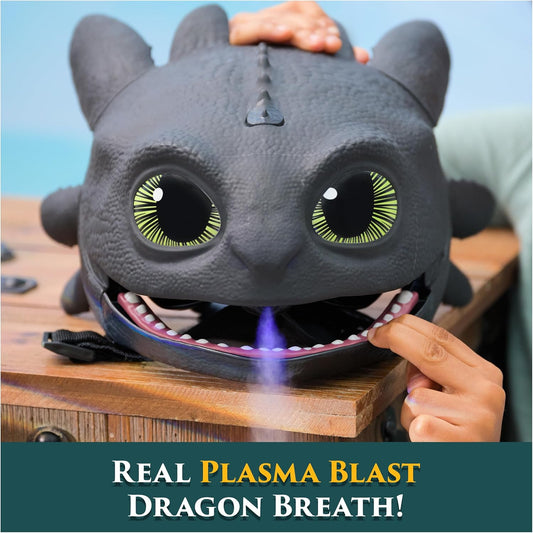 Dreamworks Dragons How To Train Your Dragon, Electronic Blast & Roar Toothless Mask, Kids Dress Up & Pretend Play Costumes for Boys & Girls Ages 4 & Up