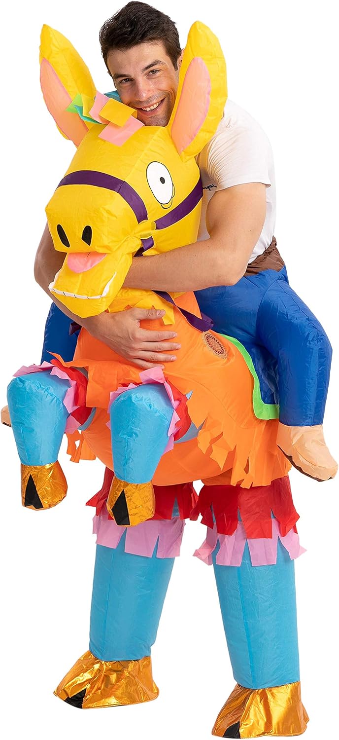 Spooktacular Creations Inflatable Halloween Costume Ride A Pinata Llama, Ride On Inflatable Costume - Adult Unisex One Size