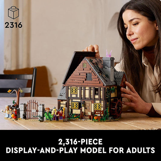 LEGO Ideas Hocus Pocus The Sanderson Sister's Cottage - Building Set for Adults, Men & Women, Age 18+ - Unique Gift for Fans W/Sister Minifigures - 21341